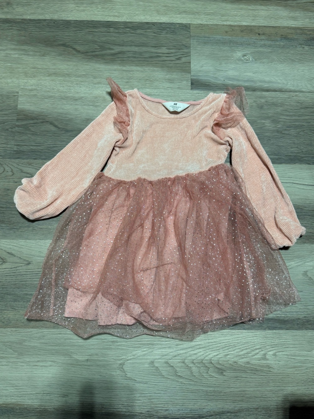 H&M Rose Pink Glitter Tulle Party Dress